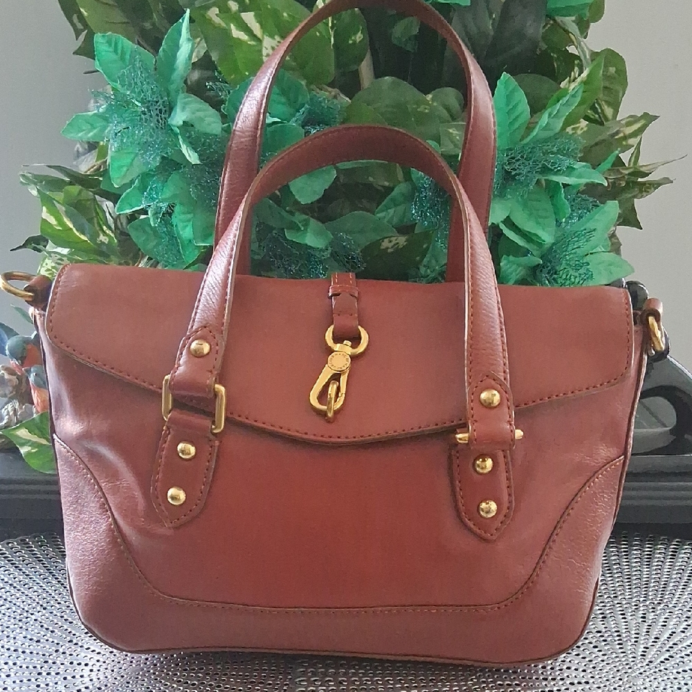 SOLD Marc by Marc Jacobs Brown Leather Satchel with Gold Hardware